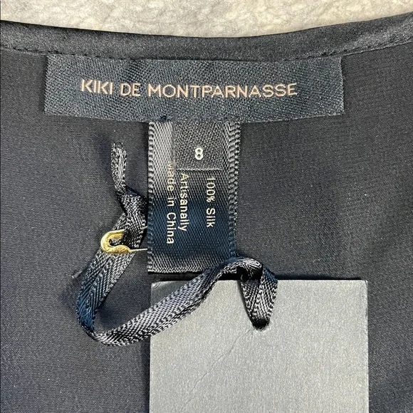 NWT Kiki De Montparnasse Harness Slip Dress Black Strappy Sz 8 - Picture 8 of 12